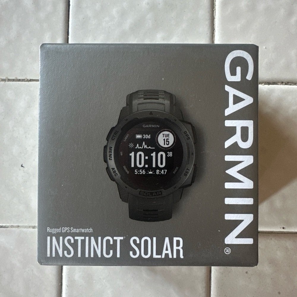 Garmin Instinct Solar Rugged GPS Smartwatch - Graphite (010-02293-10) 45mm